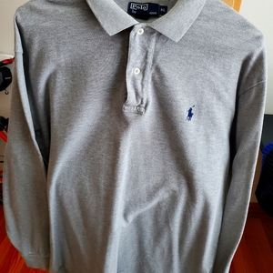 Ralph Lauren men's XL long sleeve polo, gray